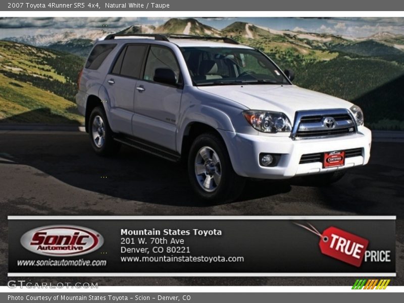 Natural White / Taupe 2007 Toyota 4Runner SR5 4x4