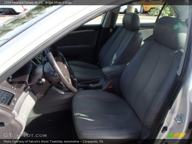 Bright Silver / Gray 2009 Hyundai Sonata SE V6