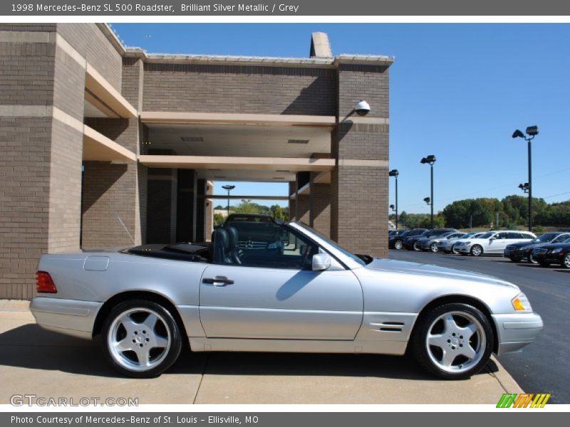 Brilliant Silver Metallic / Grey 1998 Mercedes-Benz SL 500 Roadster