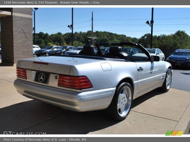 Brilliant Silver Metallic / Grey 1998 Mercedes-Benz SL 500 Roadster
