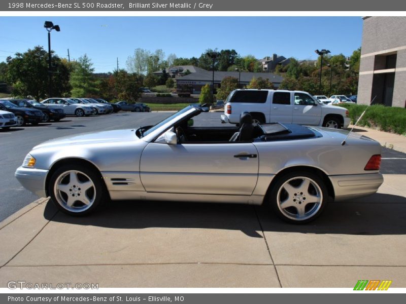 Brilliant Silver Metallic / Grey 1998 Mercedes-Benz SL 500 Roadster