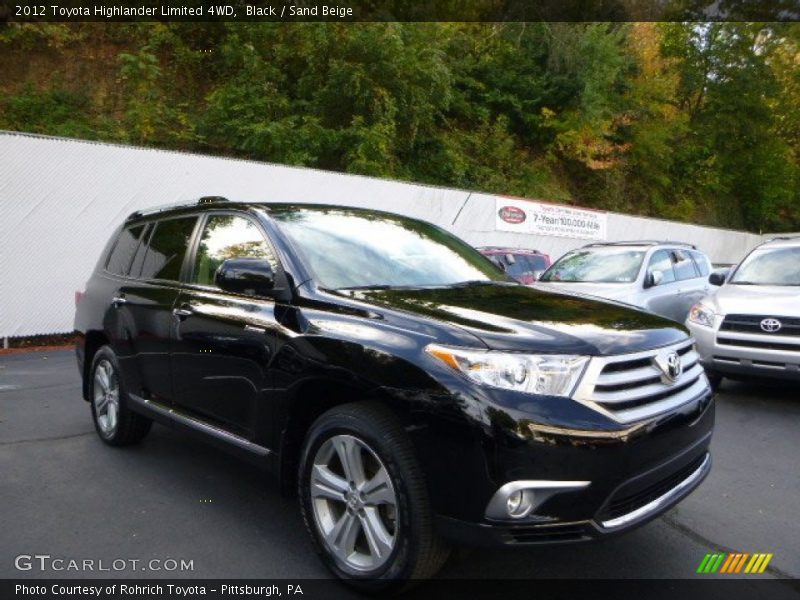 Black / Sand Beige 2012 Toyota Highlander Limited 4WD