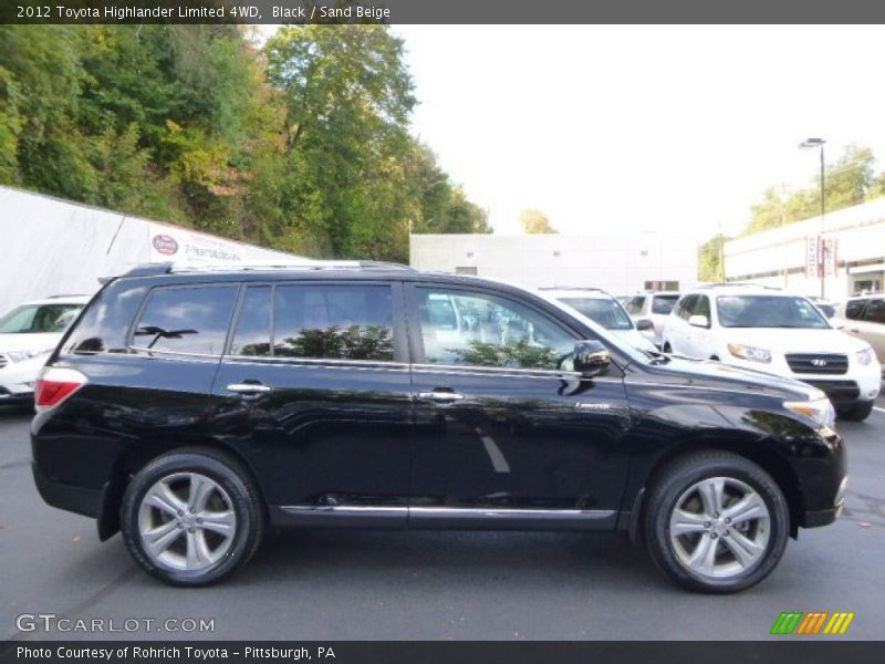 Black / Sand Beige 2012 Toyota Highlander Limited 4WD
