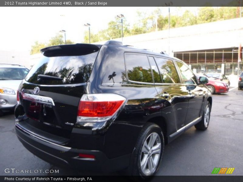 Black / Sand Beige 2012 Toyota Highlander Limited 4WD