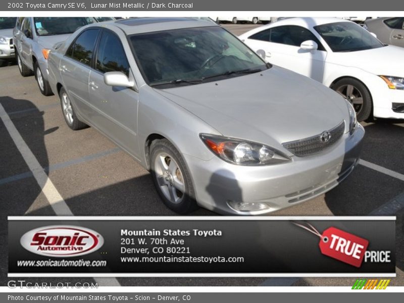 Lunar Mist Metallic / Dark Charcoal 2002 Toyota Camry SE V6