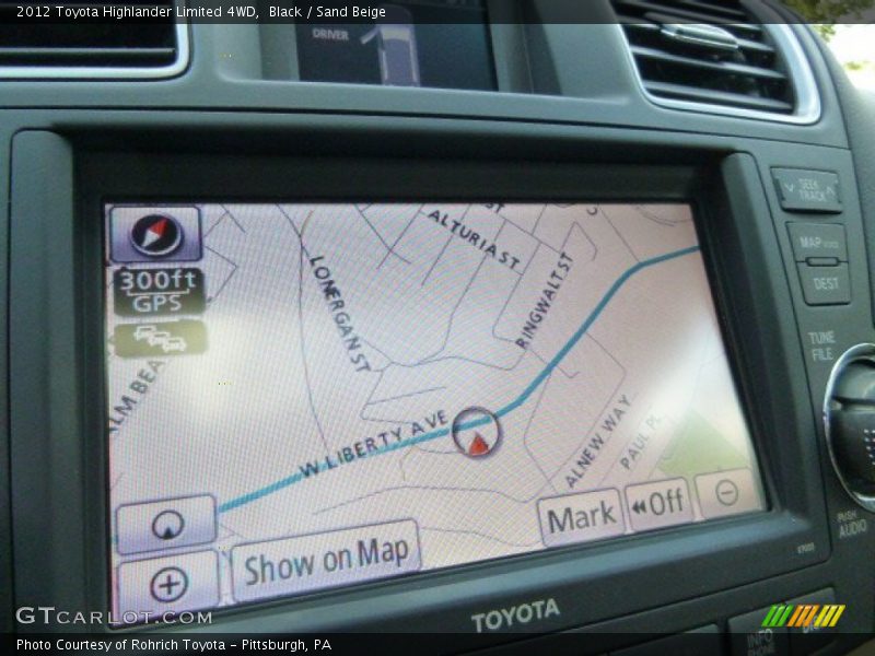 Black / Sand Beige 2012 Toyota Highlander Limited 4WD