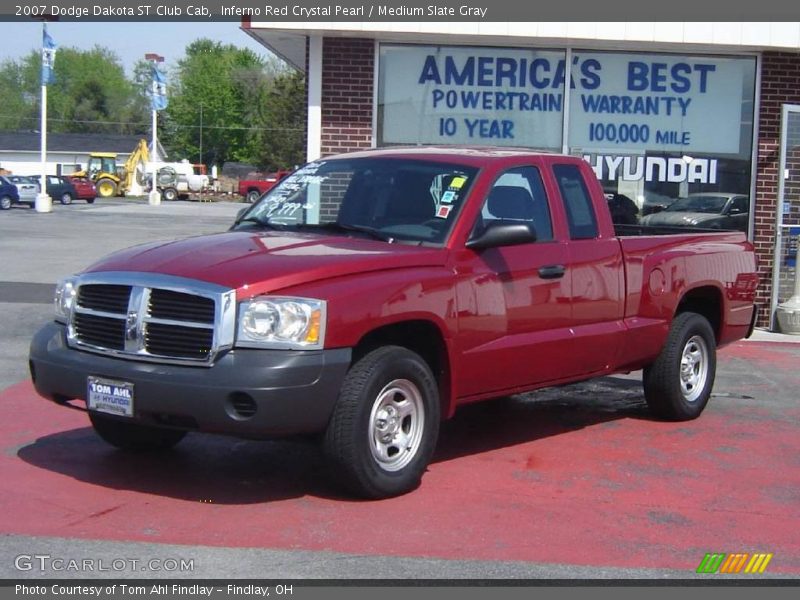 Inferno Red Crystal Pearl / Medium Slate Gray 2007 Dodge Dakota ST Club Cab