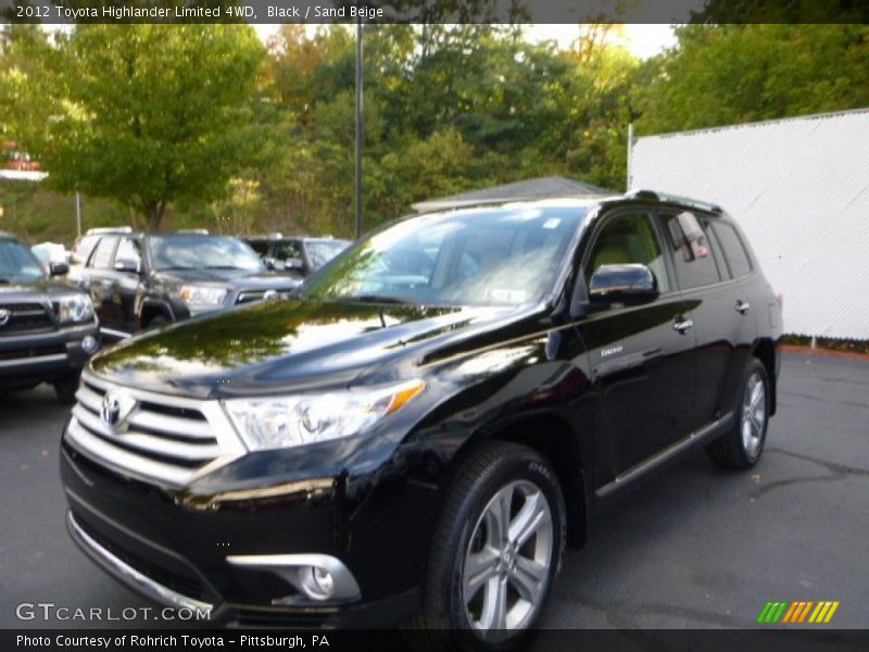 Black / Sand Beige 2012 Toyota Highlander Limited 4WD