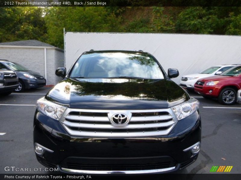Black / Sand Beige 2012 Toyota Highlander Limited 4WD