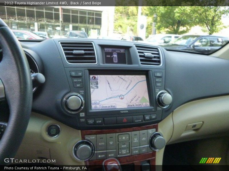Black / Sand Beige 2012 Toyota Highlander Limited 4WD
