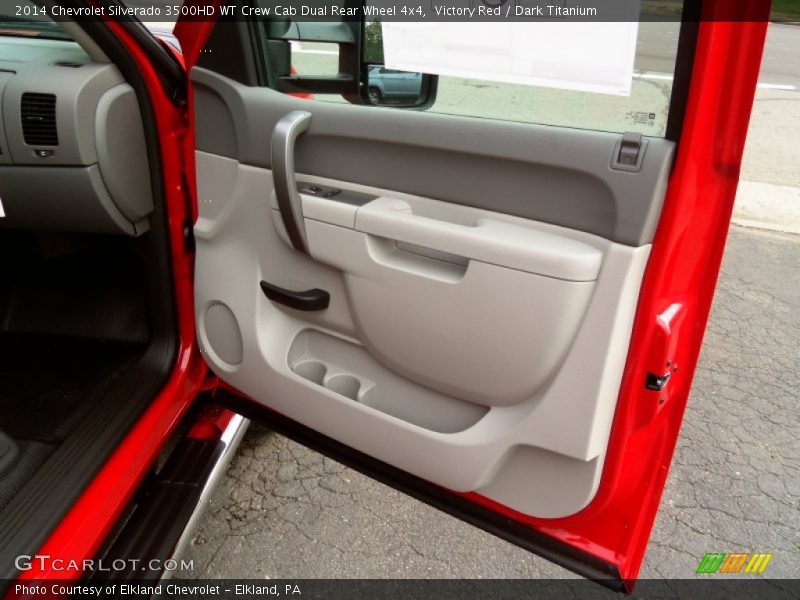 Victory Red / Dark Titanium 2014 Chevrolet Silverado 3500HD WT Crew Cab Dual Rear Wheel 4x4