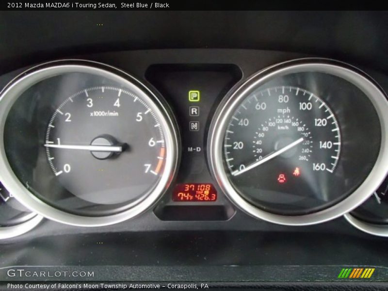 Steel Blue / Black 2012 Mazda MAZDA6 i Touring Sedan