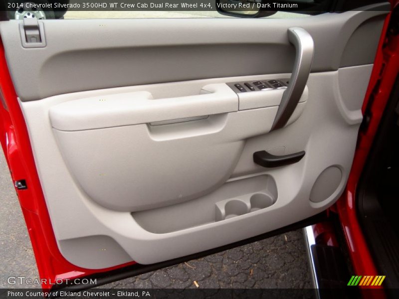 Victory Red / Dark Titanium 2014 Chevrolet Silverado 3500HD WT Crew Cab Dual Rear Wheel 4x4