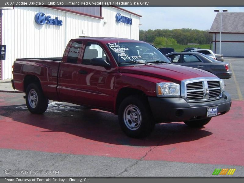 Inferno Red Crystal Pearl / Medium Slate Gray 2007 Dodge Dakota ST Club Cab