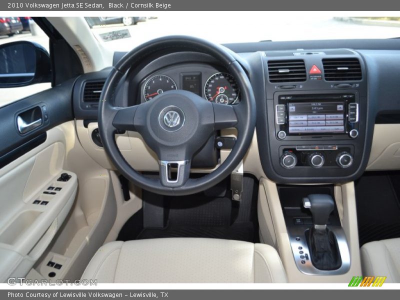 Black / Cornsilk Beige 2010 Volkswagen Jetta SE Sedan