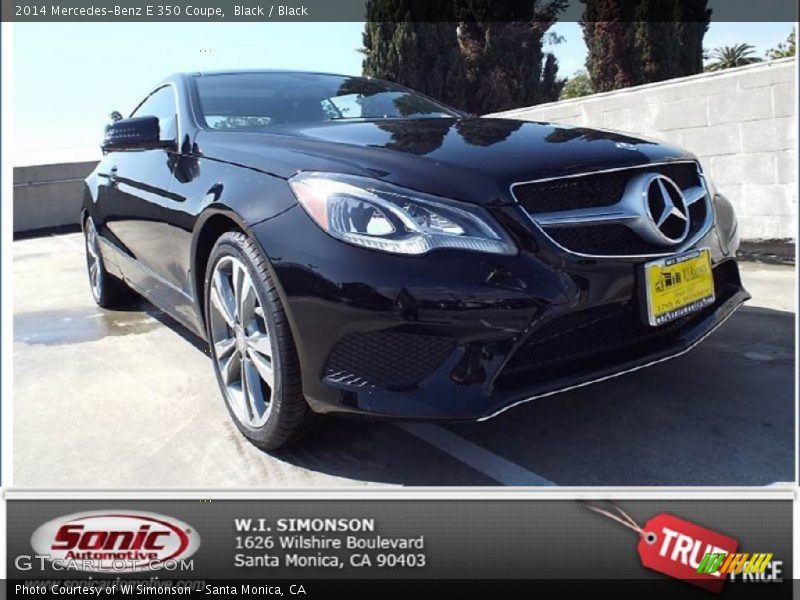 Black / Black 2014 Mercedes-Benz E 350 Coupe
