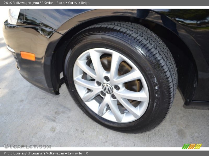 Black / Cornsilk Beige 2010 Volkswagen Jetta SE Sedan