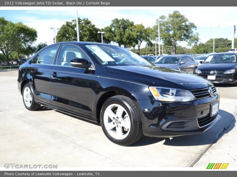 Black Uni / Cornsilk Beige 2013 Volkswagen Jetta TDI Sedan