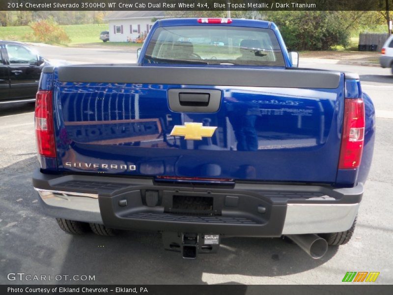 Blue Topaz Metallic / Dark Titanium 2014 Chevrolet Silverado 3500HD WT Crew Cab Dual Rear Wheel 4x4