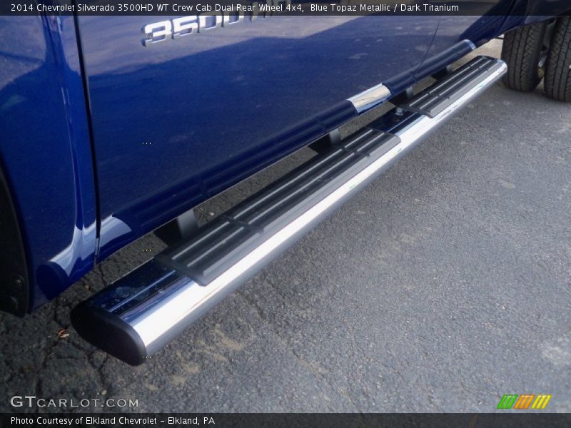 Blue Topaz Metallic / Dark Titanium 2014 Chevrolet Silverado 3500HD WT Crew Cab Dual Rear Wheel 4x4