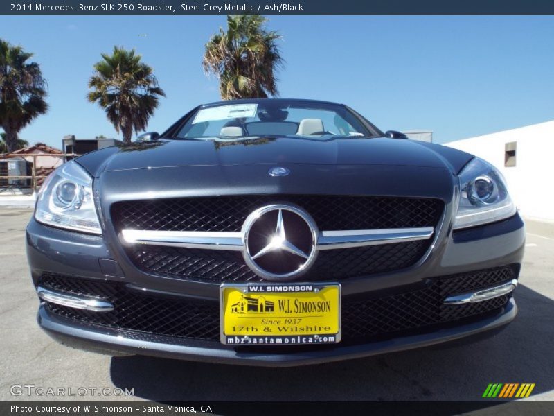 Steel Grey Metallic / Ash/Black 2014 Mercedes-Benz SLK 250 Roadster