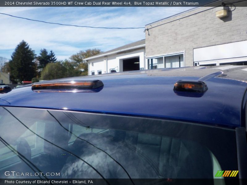 Blue Topaz Metallic / Dark Titanium 2014 Chevrolet Silverado 3500HD WT Crew Cab Dual Rear Wheel 4x4
