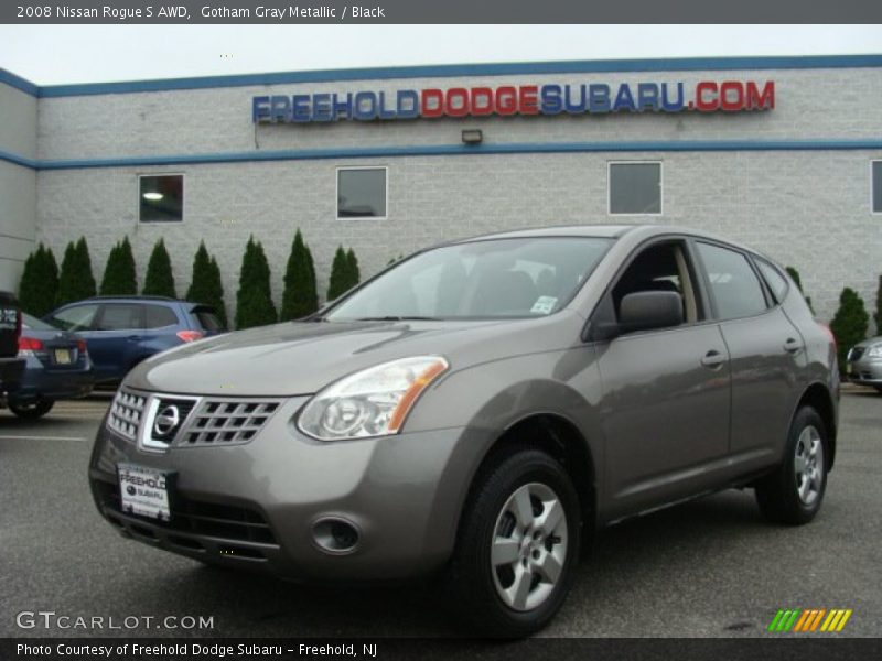 Gotham Gray Metallic / Black 2008 Nissan Rogue S AWD