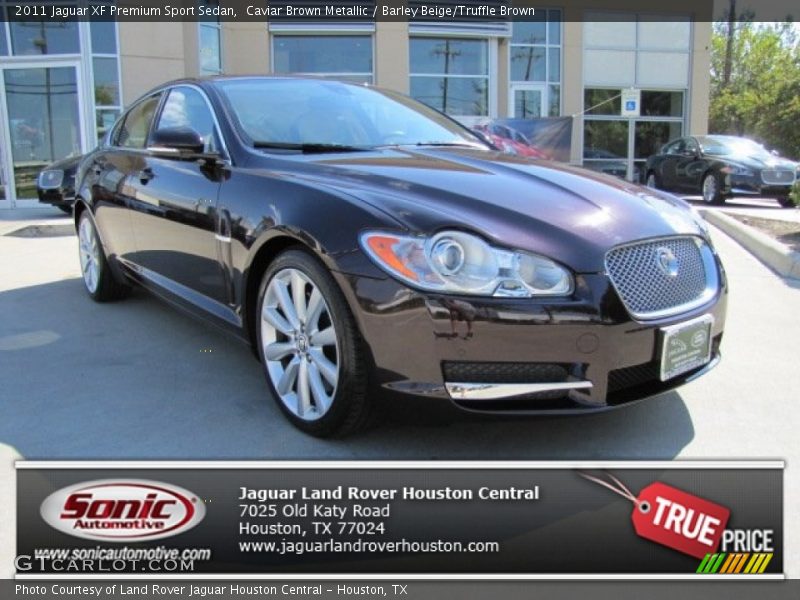 Caviar Brown Metallic / Barley Beige/Truffle Brown 2011 Jaguar XF Premium Sport Sedan