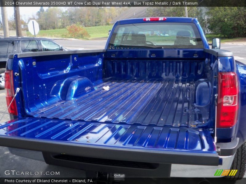 Blue Topaz Metallic / Dark Titanium 2014 Chevrolet Silverado 3500HD WT Crew Cab Dual Rear Wheel 4x4