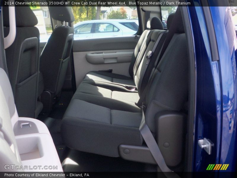 Blue Topaz Metallic / Dark Titanium 2014 Chevrolet Silverado 3500HD WT Crew Cab Dual Rear Wheel 4x4