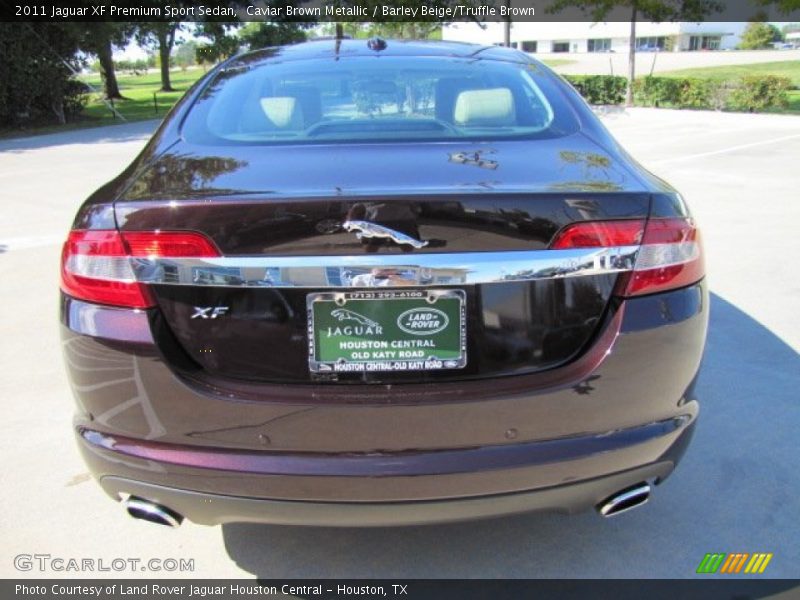 Caviar Brown Metallic / Barley Beige/Truffle Brown 2011 Jaguar XF Premium Sport Sedan