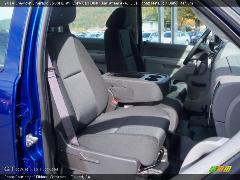 Blue Topaz Metallic / Dark Titanium 2014 Chevrolet Silverado 3500HD WT Crew Cab Dual Rear Wheel 4x4