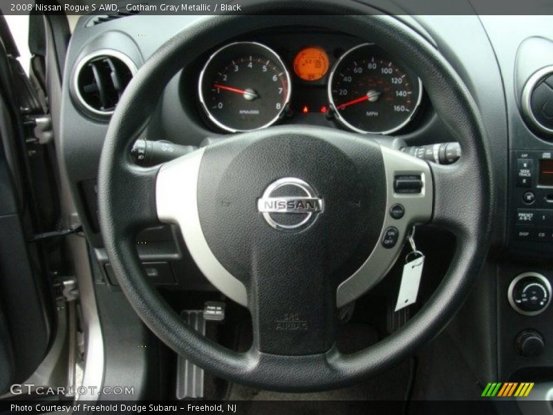 Gotham Gray Metallic / Black 2008 Nissan Rogue S AWD