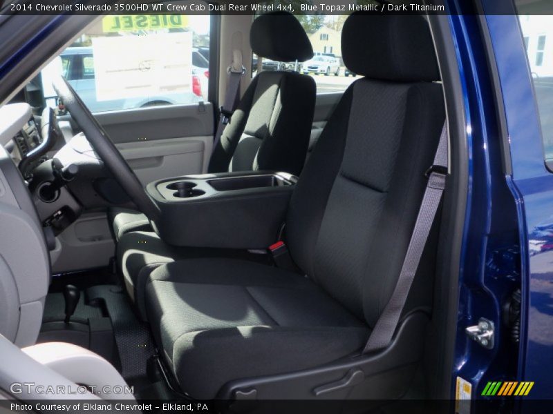 Blue Topaz Metallic / Dark Titanium 2014 Chevrolet Silverado 3500HD WT Crew Cab Dual Rear Wheel 4x4