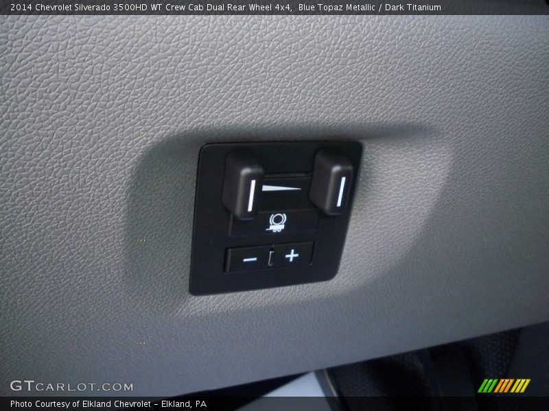 Blue Topaz Metallic / Dark Titanium 2014 Chevrolet Silverado 3500HD WT Crew Cab Dual Rear Wheel 4x4