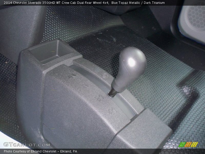 Blue Topaz Metallic / Dark Titanium 2014 Chevrolet Silverado 3500HD WT Crew Cab Dual Rear Wheel 4x4