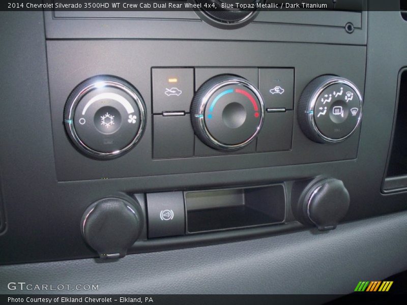 Blue Topaz Metallic / Dark Titanium 2014 Chevrolet Silverado 3500HD WT Crew Cab Dual Rear Wheel 4x4