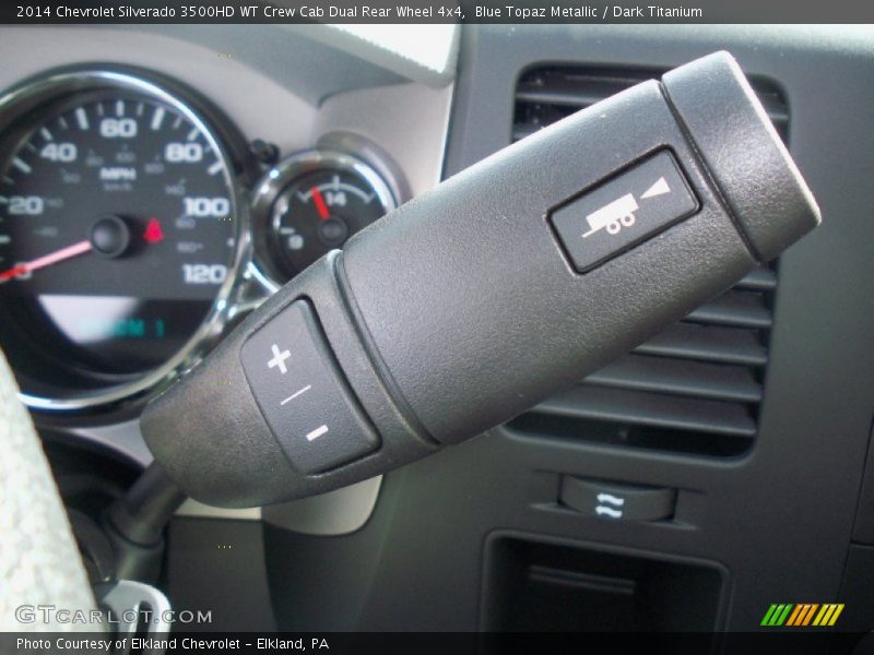Blue Topaz Metallic / Dark Titanium 2014 Chevrolet Silverado 3500HD WT Crew Cab Dual Rear Wheel 4x4