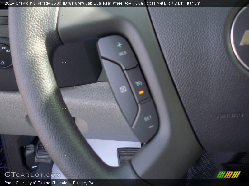 Blue Topaz Metallic / Dark Titanium 2014 Chevrolet Silverado 3500HD WT Crew Cab Dual Rear Wheel 4x4