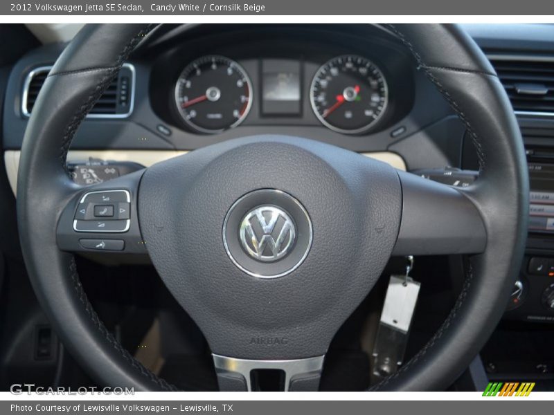 Candy White / Cornsilk Beige 2012 Volkswagen Jetta SE Sedan