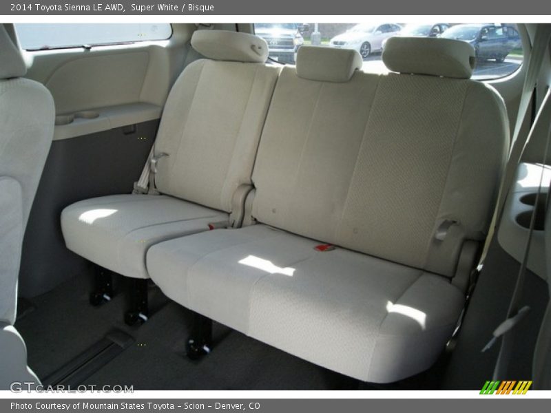 Rear Seat of 2014 Sienna LE AWD