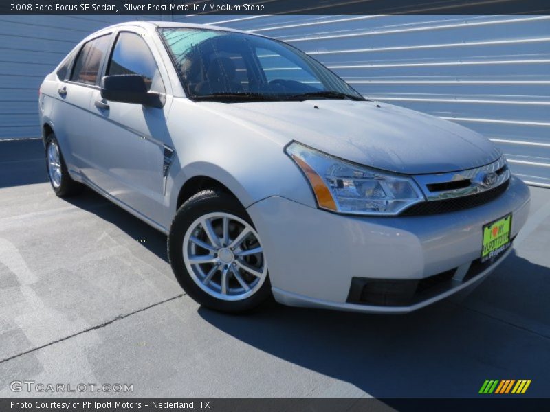 Silver Frost Metallic / Medium Stone 2008 Ford Focus SE Sedan