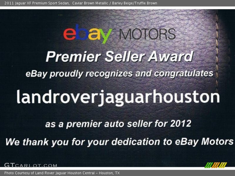 Caviar Brown Metallic / Barley Beige/Truffle Brown 2011 Jaguar XF Premium Sport Sedan