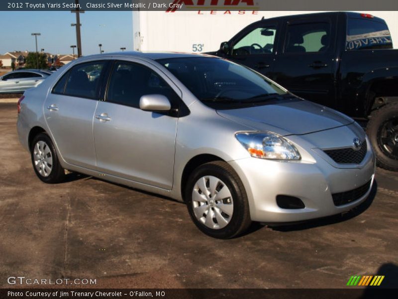 Classic Silver Metallic / Dark Gray 2012 Toyota Yaris Sedan
