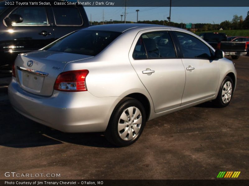Classic Silver Metallic / Dark Gray 2012 Toyota Yaris Sedan