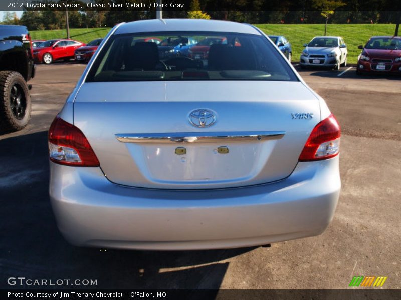 Classic Silver Metallic / Dark Gray 2012 Toyota Yaris Sedan