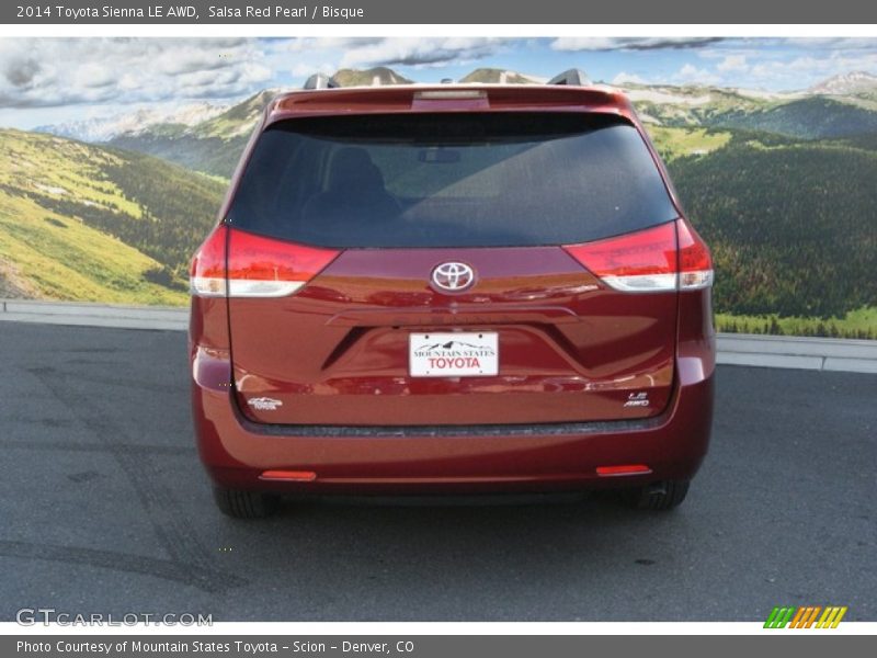 Salsa Red Pearl / Bisque 2014 Toyota Sienna LE AWD