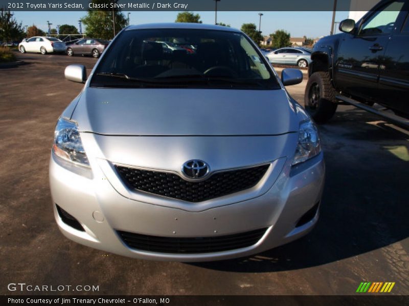 Classic Silver Metallic / Dark Gray 2012 Toyota Yaris Sedan