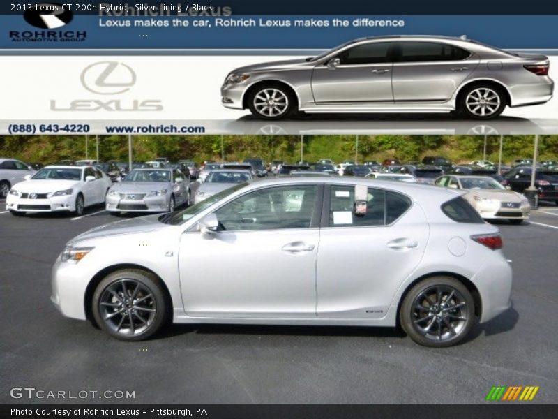 Silver Lining / Black 2013 Lexus CT 200h Hybrid