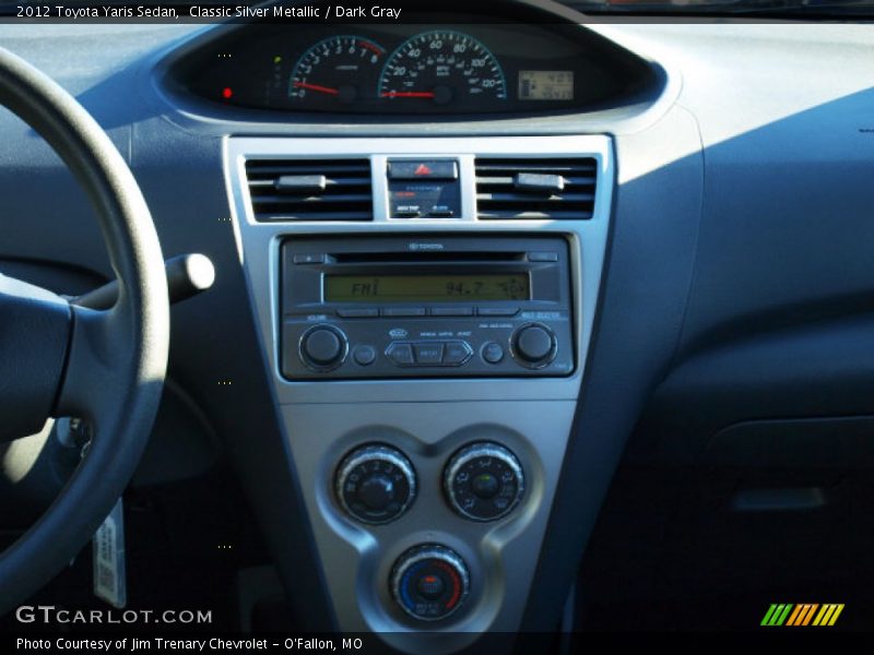 Classic Silver Metallic / Dark Gray 2012 Toyota Yaris Sedan